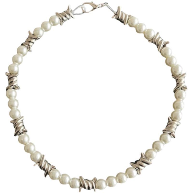Dual-layer Titanium Steel Stitching Pearl Chain