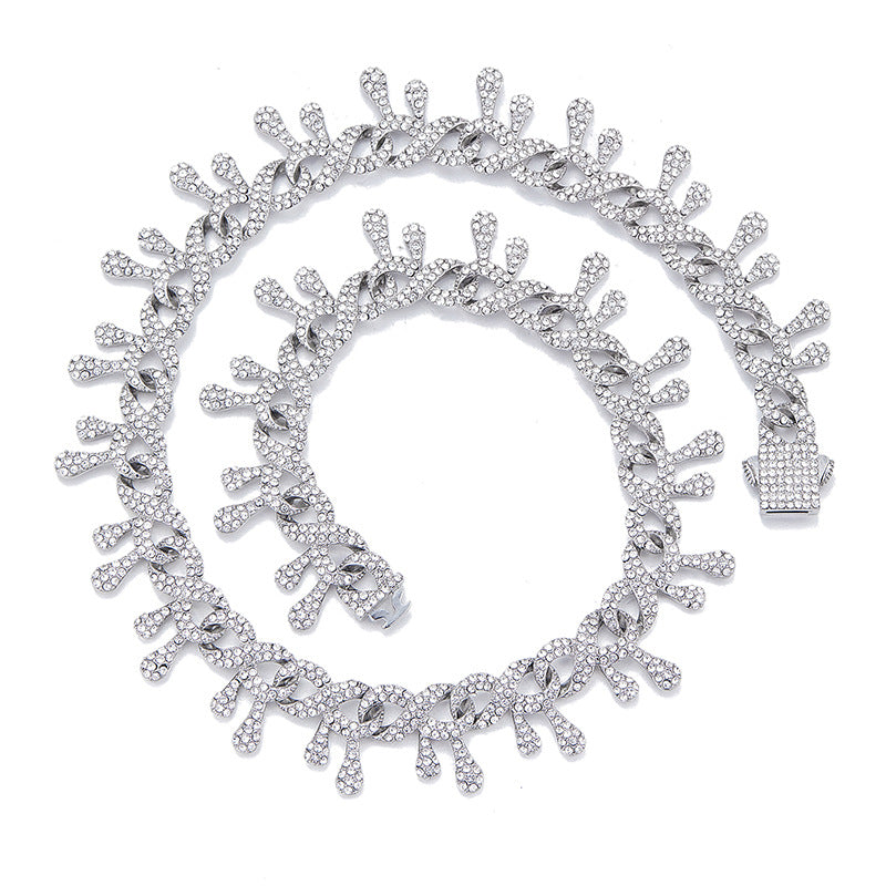 Rhinestone Water Drop Diamond Plain Bracelet