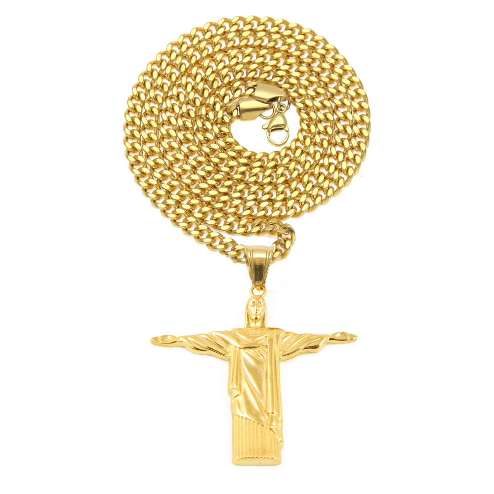 Suffering Lord Jesus Pendant Necklace