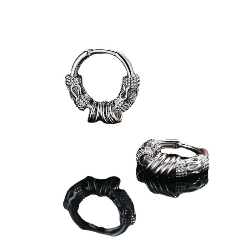 Retro Ear Circle Stud Earrings