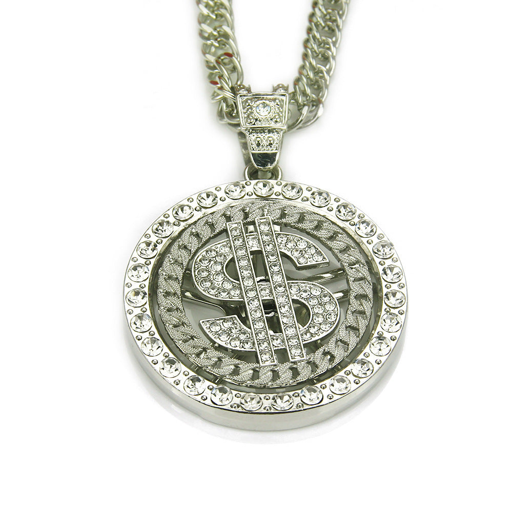 Dollar Rotary Pendant Necklace
