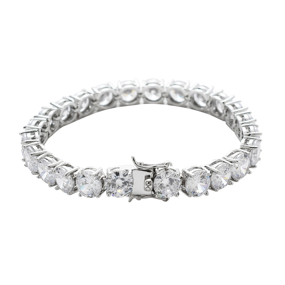 Gold Tennis Bracelet 8mm copper micro-inlaid vermiculite