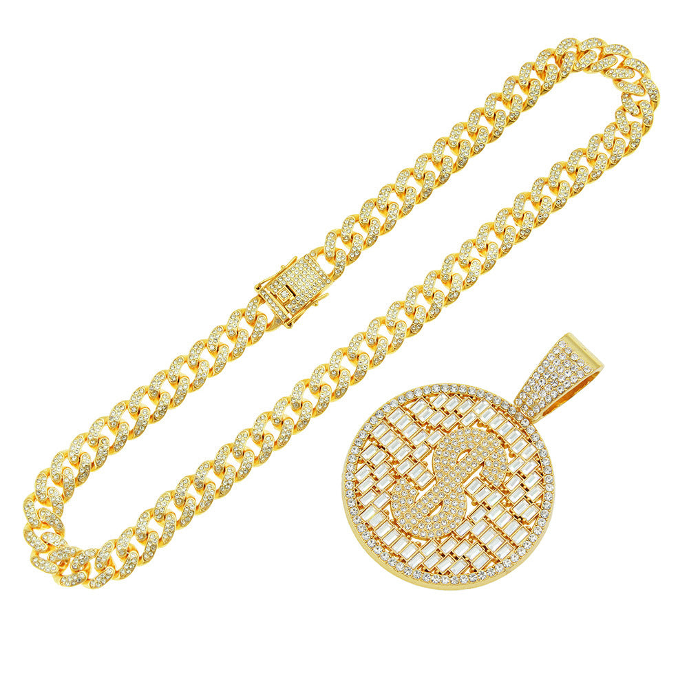 Fortune Round Dollar Pendant Necklace