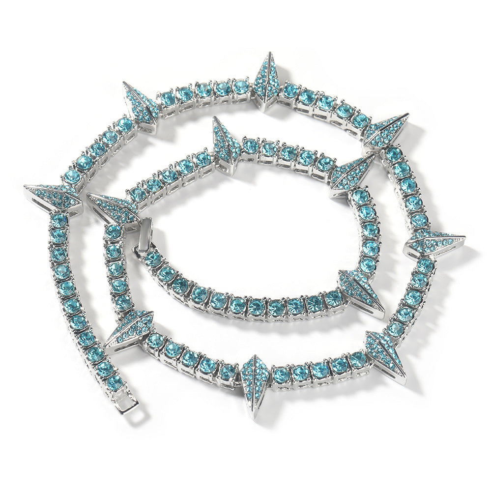 Black Alloy Color Diamond Tennis Chain