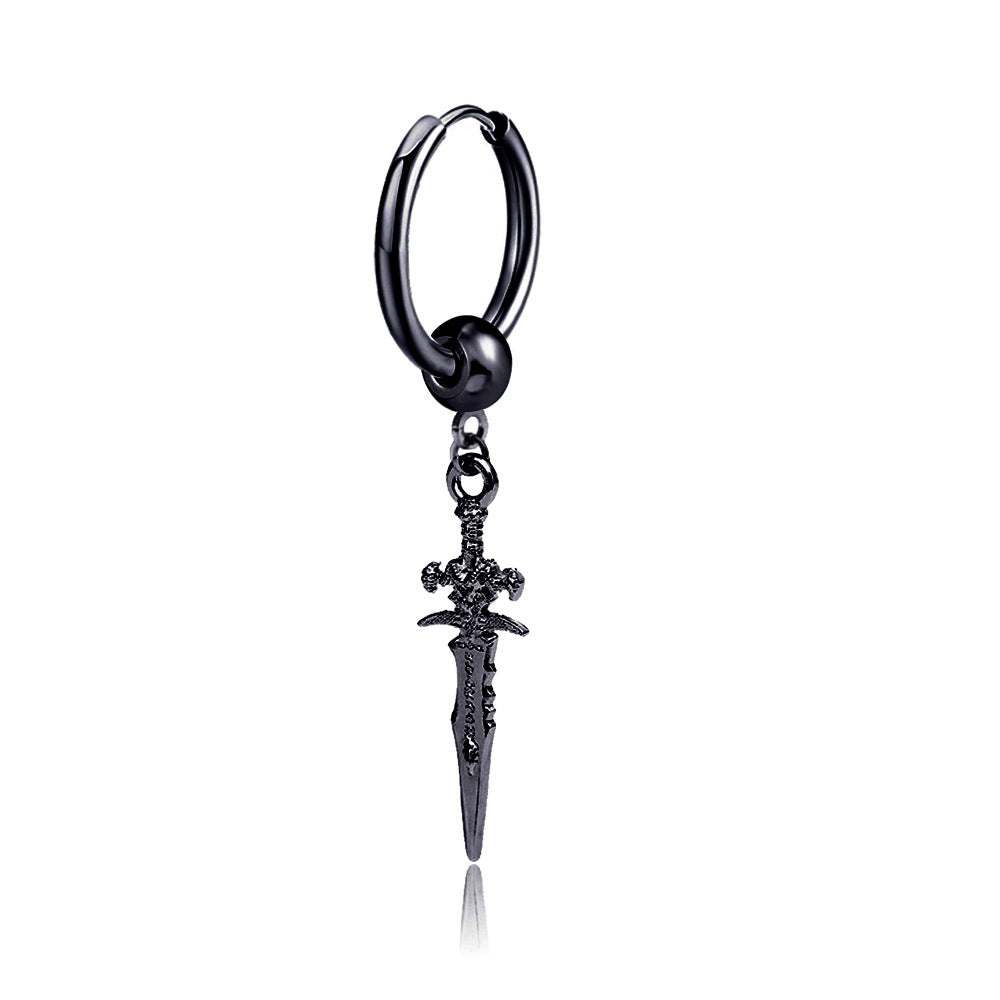 Retro Punk Hanging Sword Drop Earrings