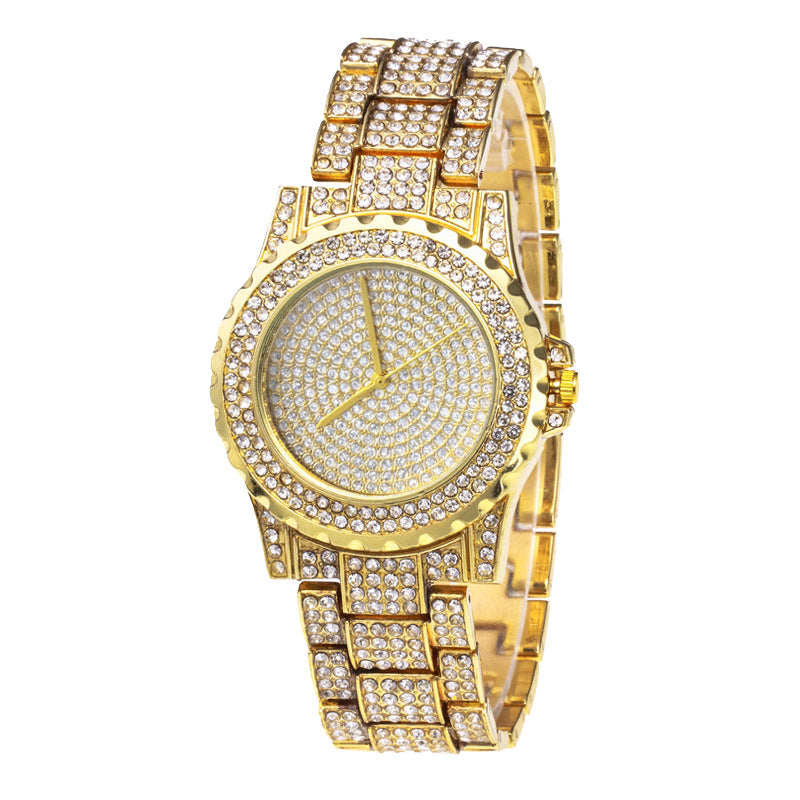 Super Flash Wrist Full Diamond Watches Set
