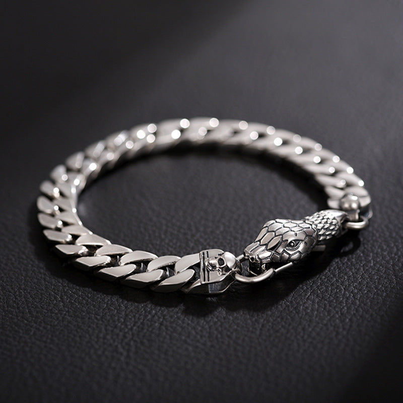 Retro Snake Cuban Bracelet