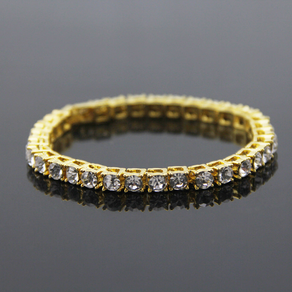 Single Row Drill Drilling Tennis Bracelet 8in
