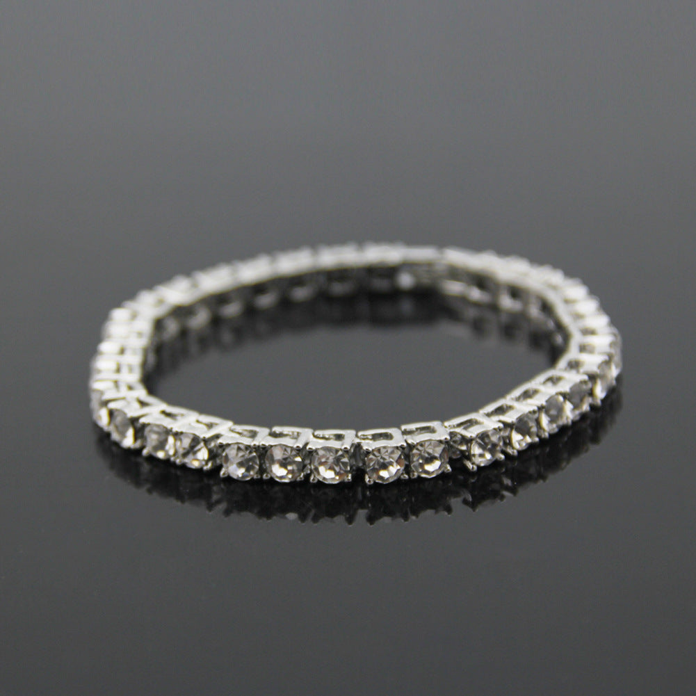Single Row Drill Drilling Tennis Bracelet 8in