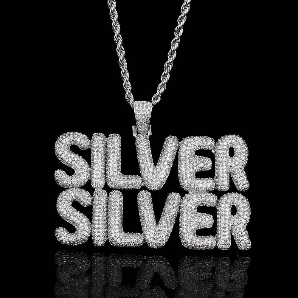 Custom Bubble English Letter Combination Necklace