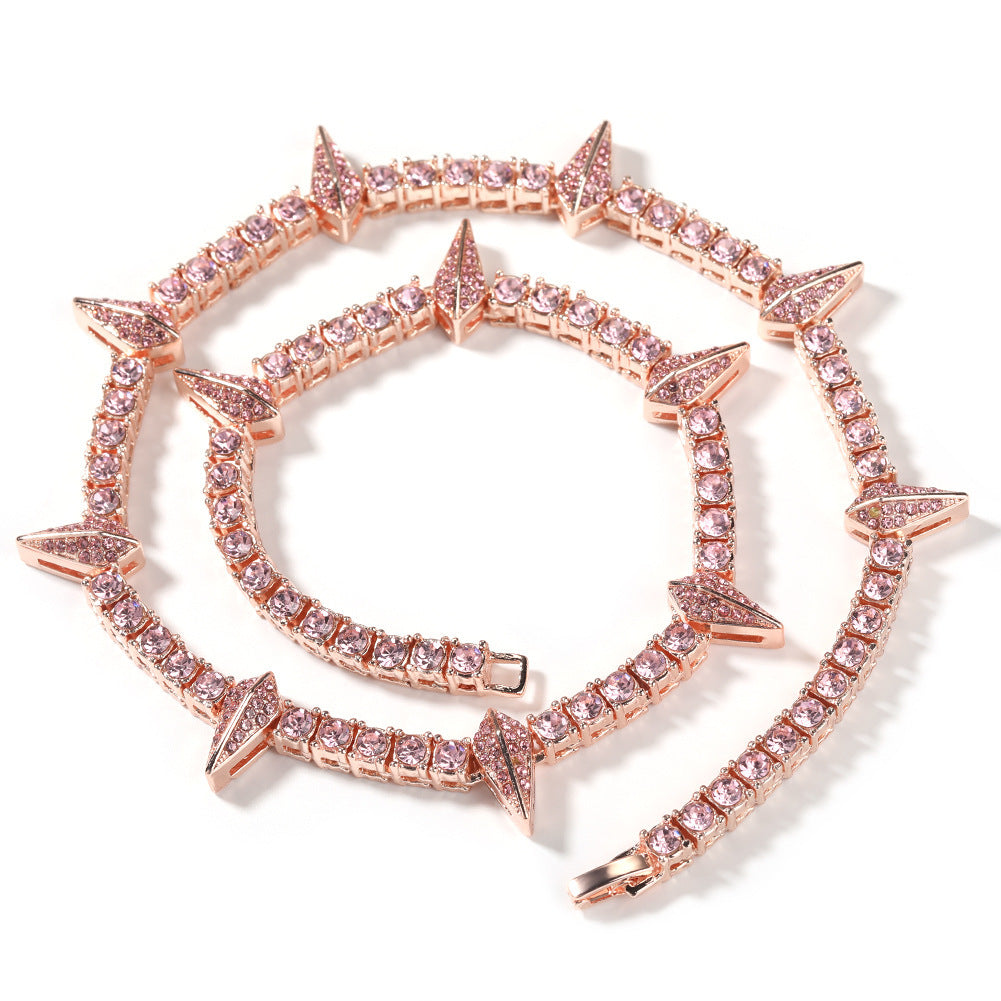 Black Alloy Color Diamond Tennis Chain