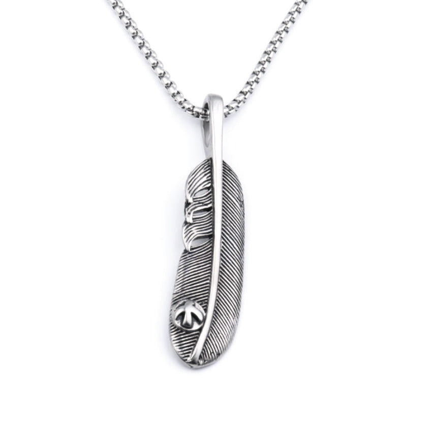 Feather Pendant Necklace