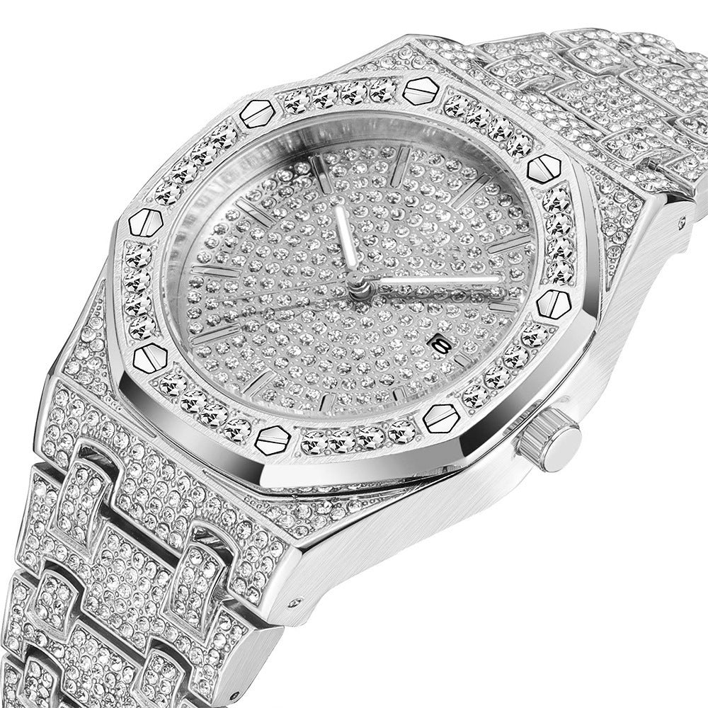 Inlaid Full Diamond Quartz Watches