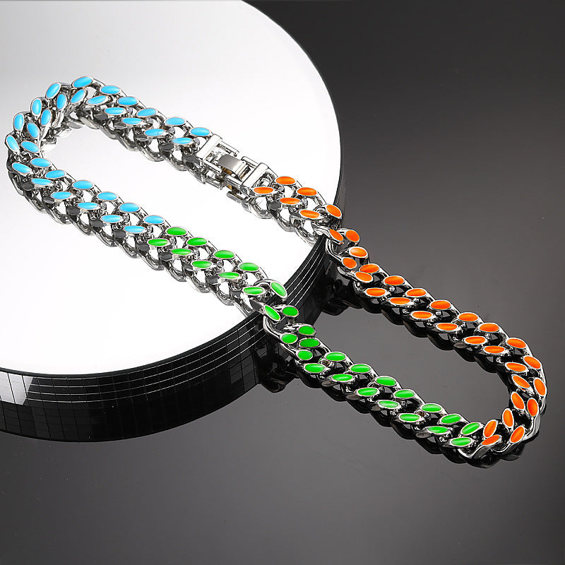 Titanium Steel Color Figaro Chain