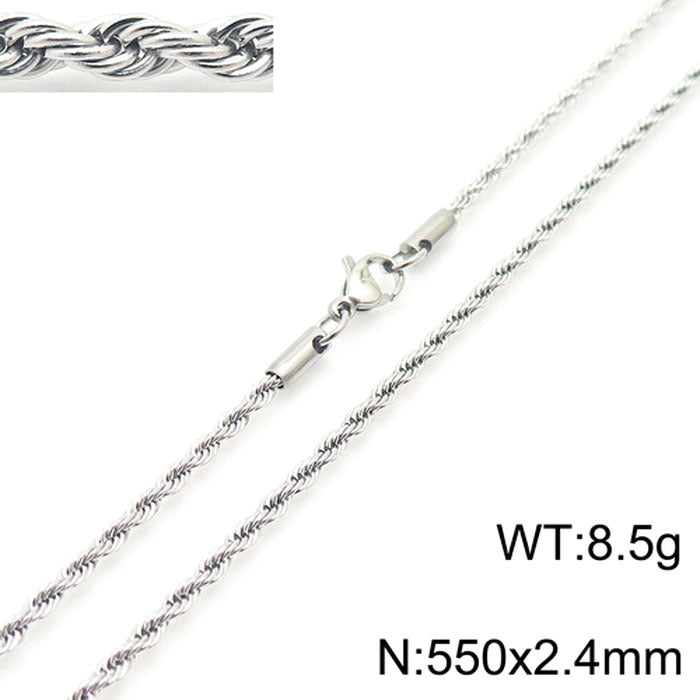8mm Hip -hop Twist Rope Chain