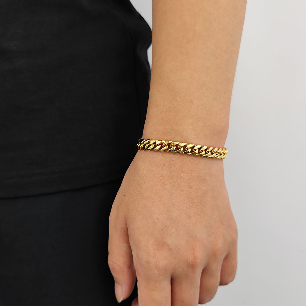 8mm Faucet Buckle Cuban Bracelet