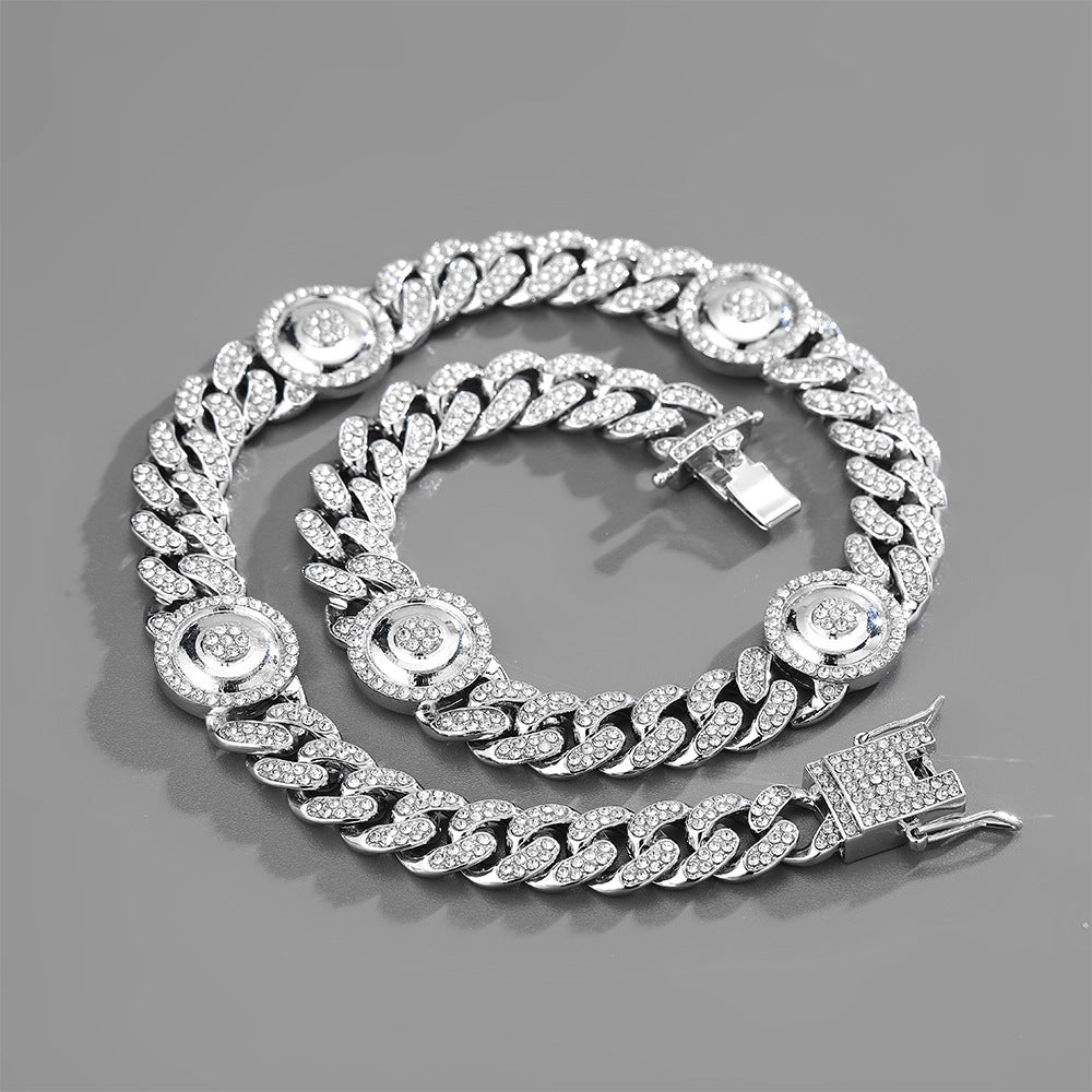 The Eye of the Silver Devil Cuban Chain