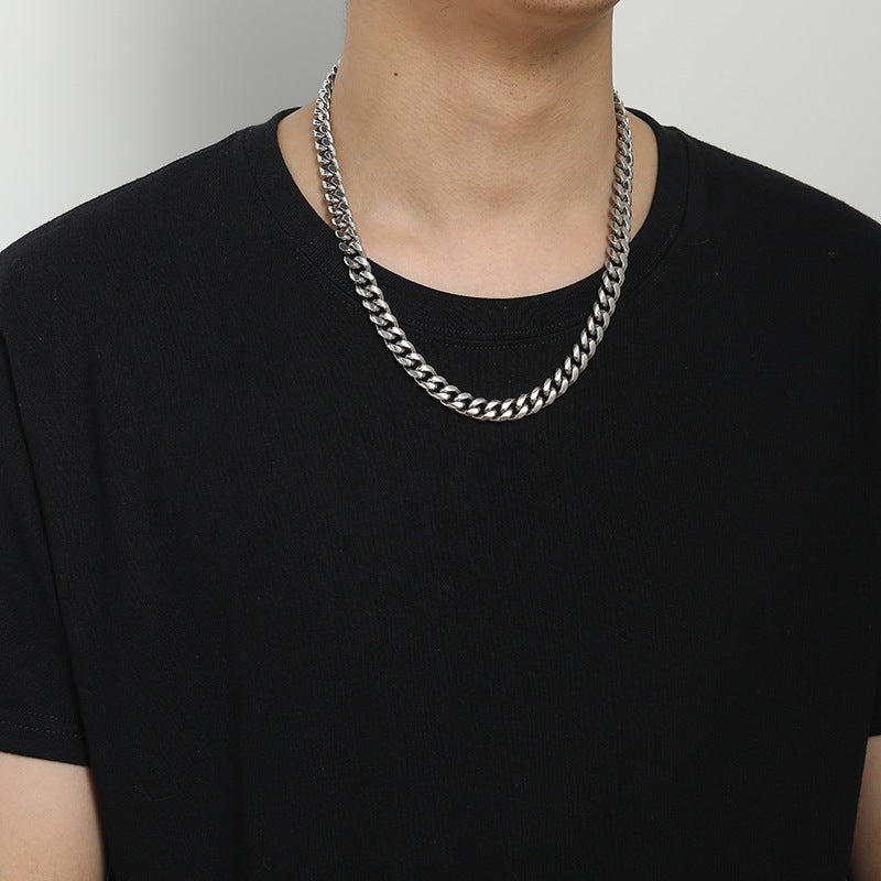 10mm Round Grinding Flip Inlaid Diamond Stones Buckle Cuban Chain