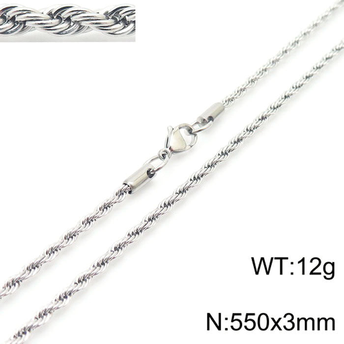 7mm Hip -hop Twist Rope Chain