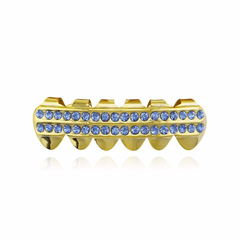 18K Gold Teeth -Plated Red Drilling Vampire Braces