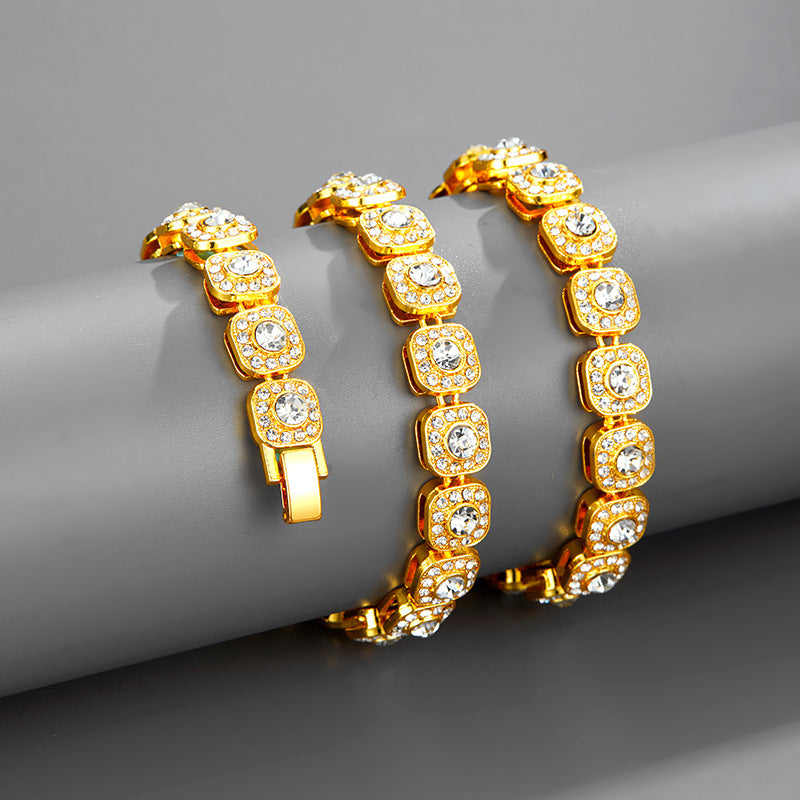 18in Gold Diamond Rock Sugar Diamond Chain