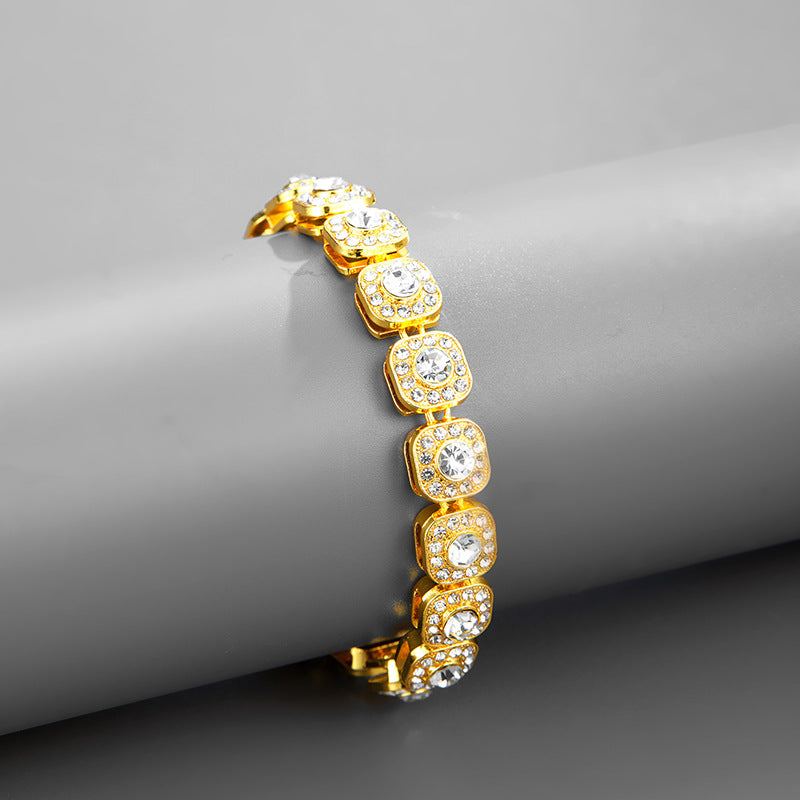 18in Gold Diamond Rock Sugar Diamond Chain