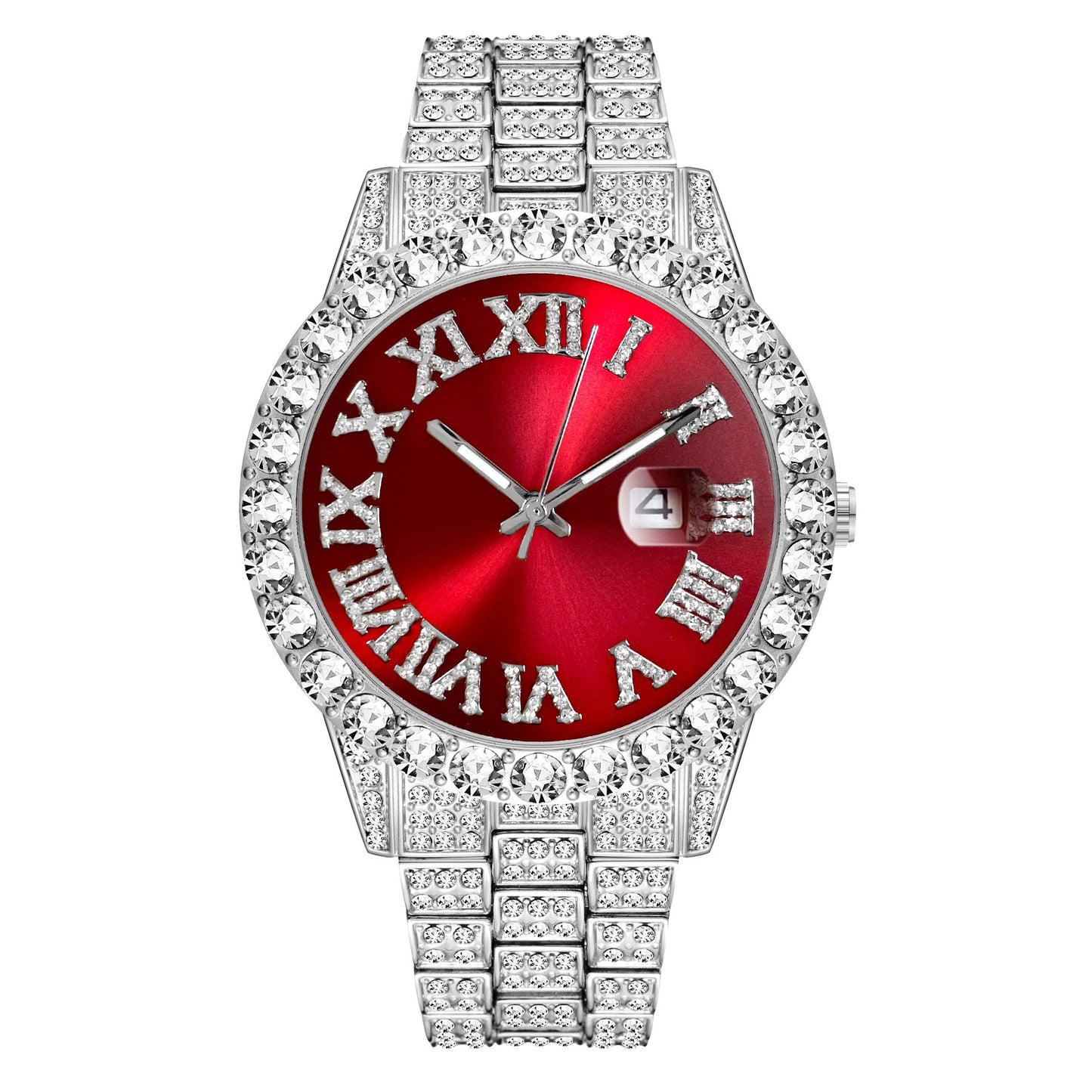 Full Diamond Luxury Watches and Cuban bracelets Combine