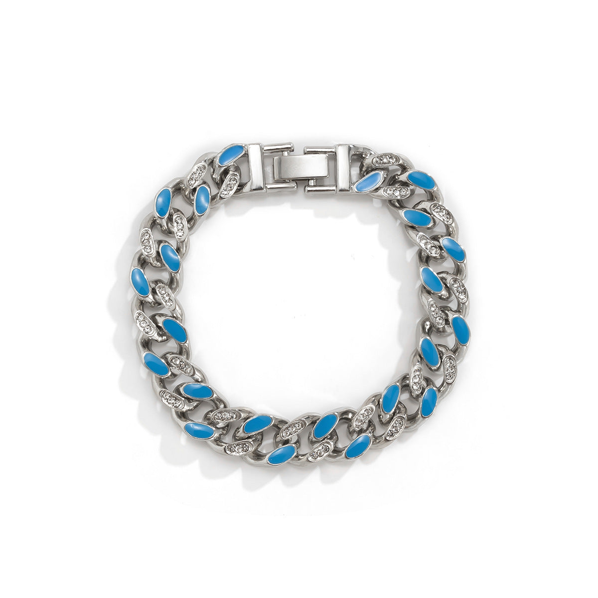 Paint Oil Color Buckle Cuban Bracelet