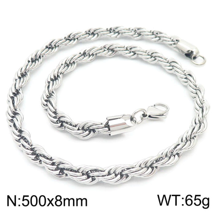 2mm Hip -hop Twist Rope Chain