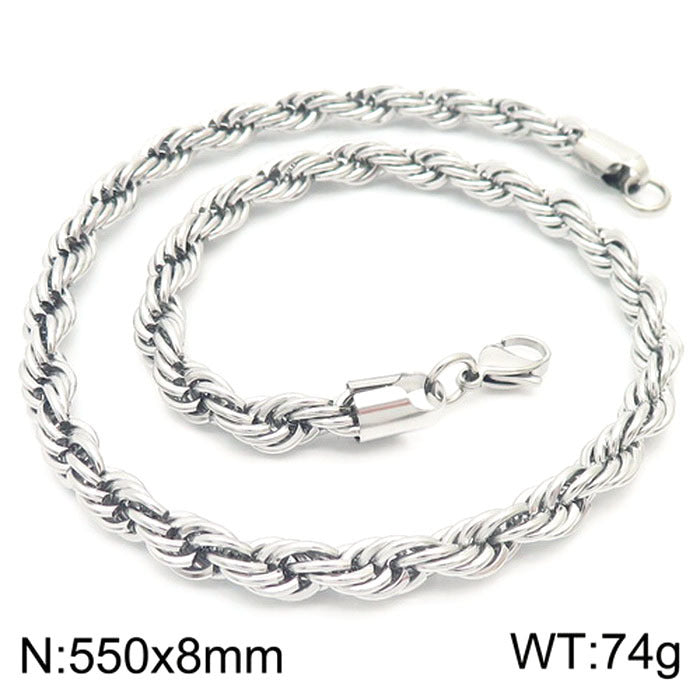 2mm Hip -hop Twist Rope Chain