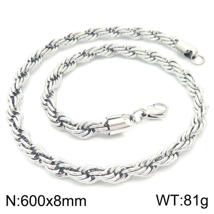 2mm Hip -hop Twist Rope Chain