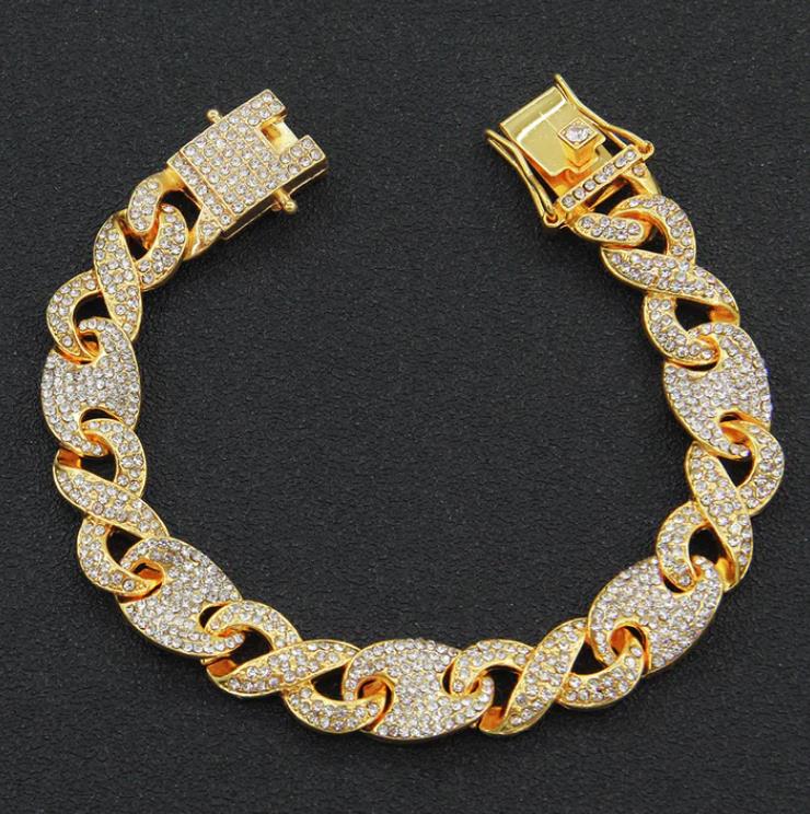 Full Drill Pig Nose Buckle Cuban Bracelet