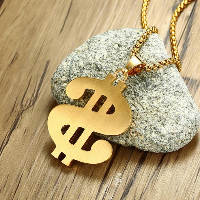 Dollar Symbol Pendant Sweater Chain