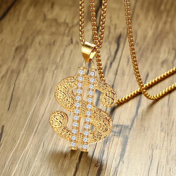 Dollar Symbol Pendant Sweater Chain