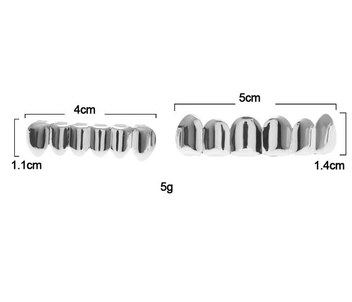 Glip-plated Gold Teeth Braces