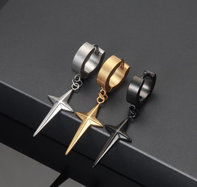 Cross Star Drop Earrings
