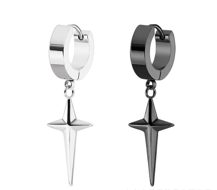 Cross Star Drop Earrings