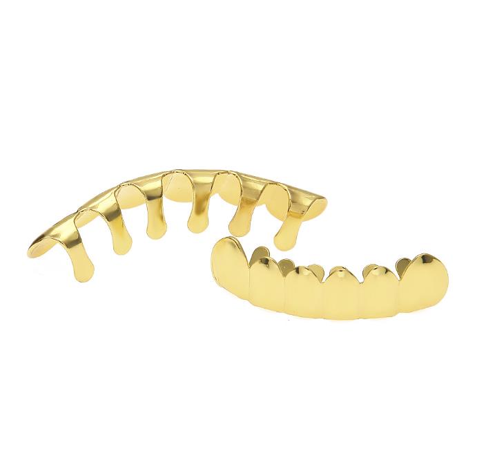 Glip-plated Gold Teeth Braces