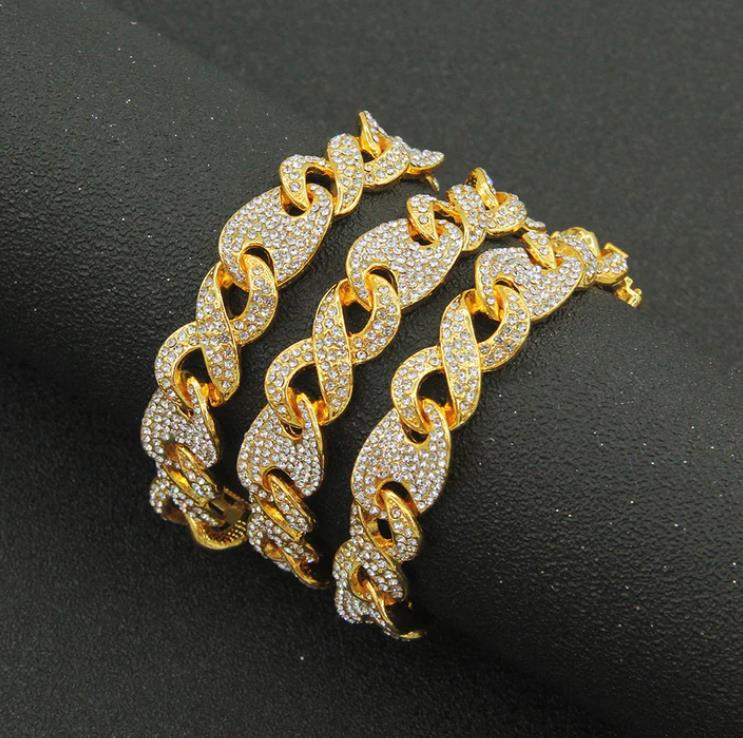 Full Drill Pig Nose Buckle Cuban Bracelet