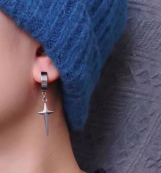 Cross Star Drop Earrings