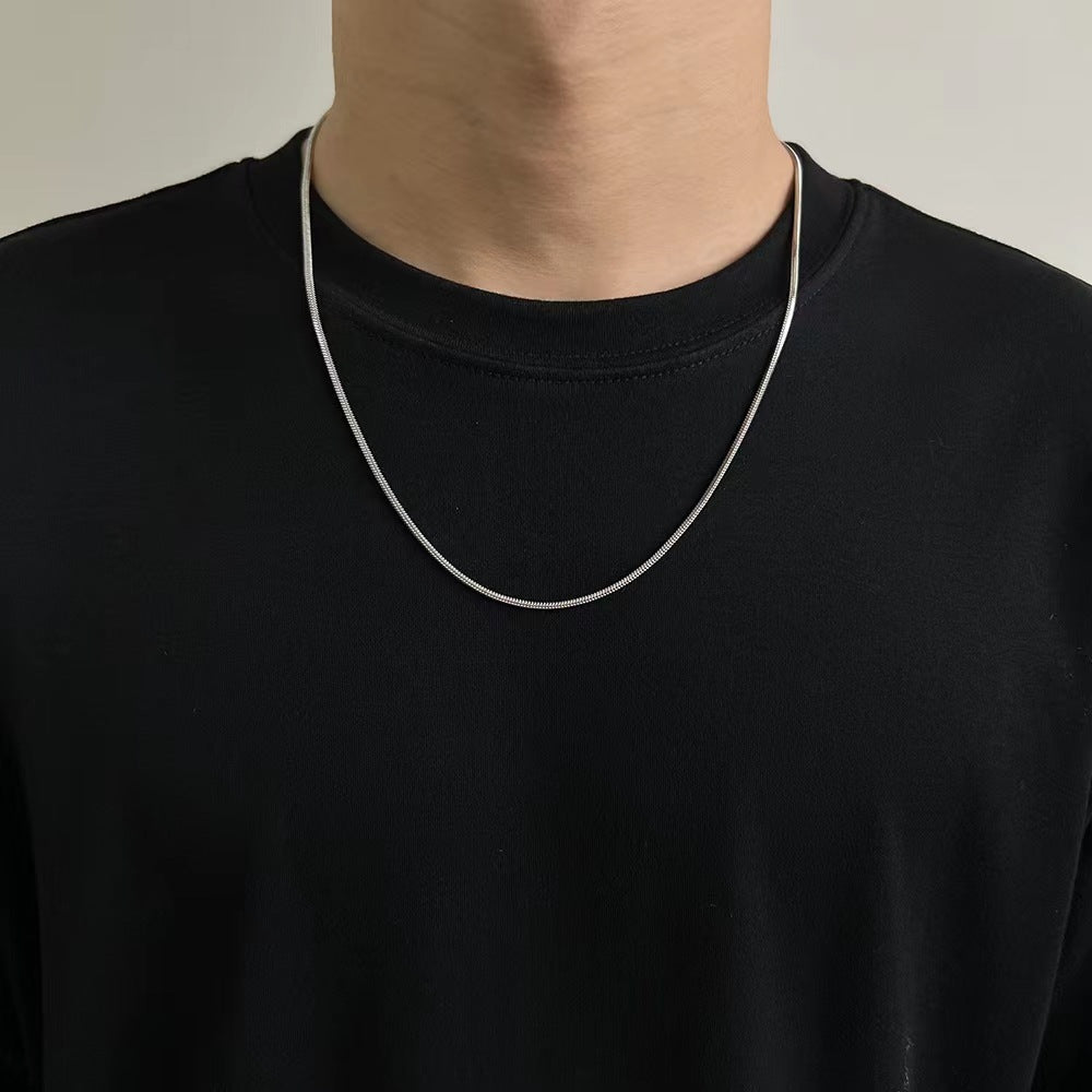 Classic Titanium Snake Bone Snake Chain