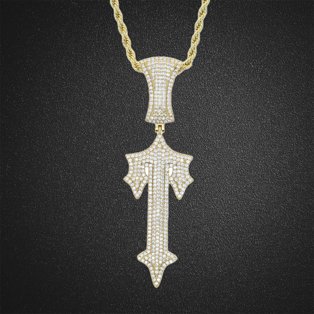 Cross Pendant Tennis Chain Necklace