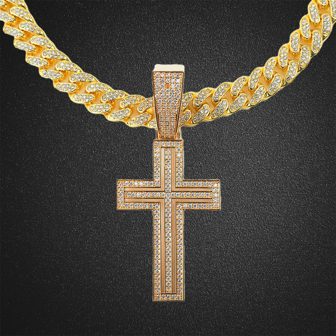 Diamond Cross Pendant Necklace