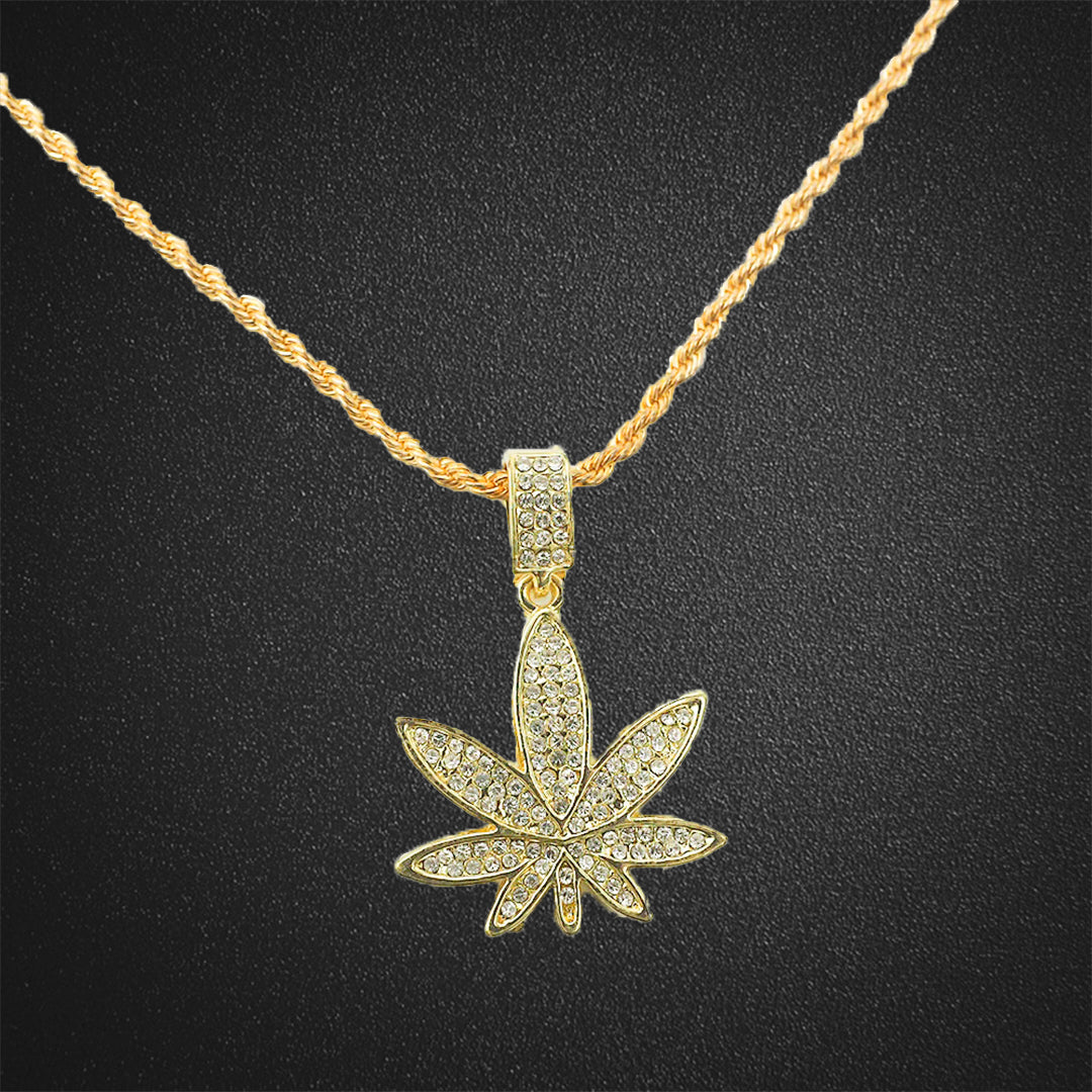 Diamond Leave Pendant Necklace