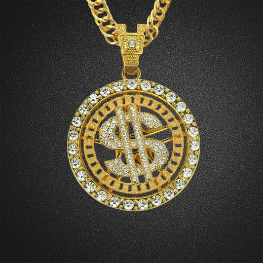 Dollar Rotary Pendant Necklace