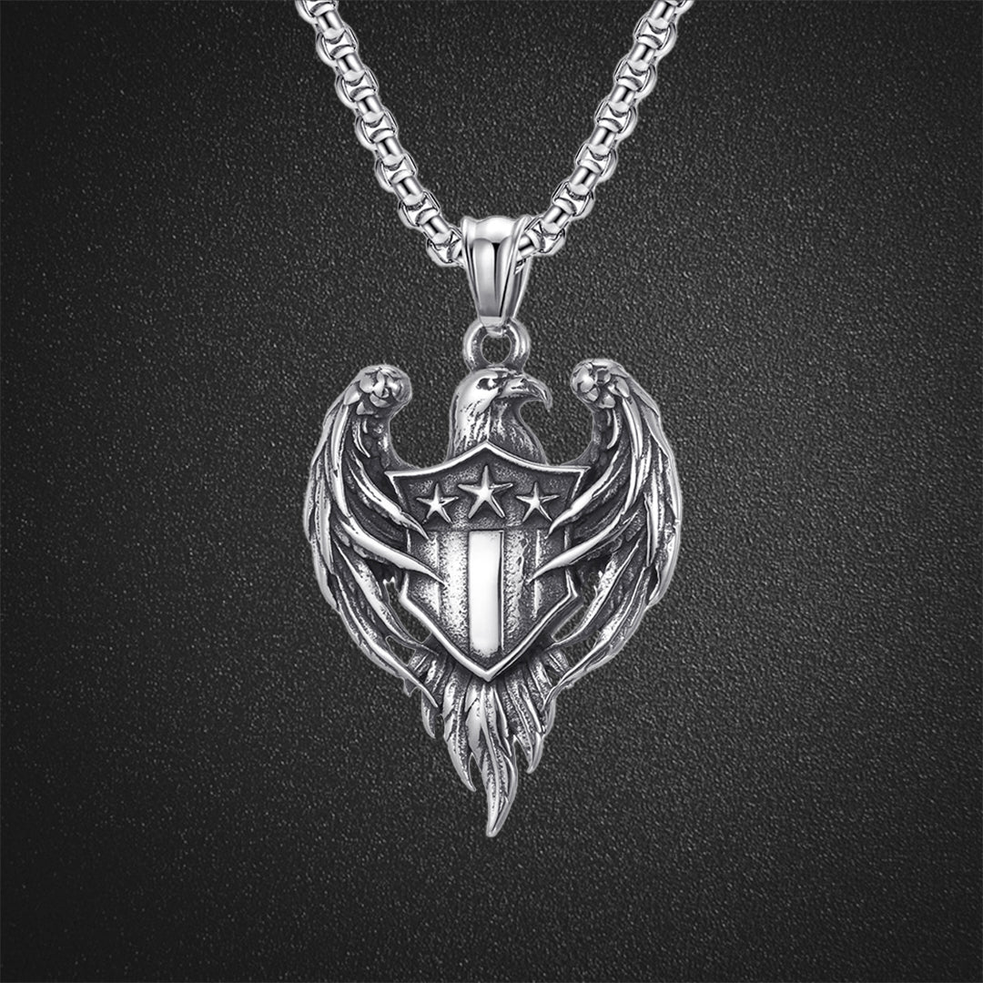 Eagle Shield Animal Pendant Necklace
