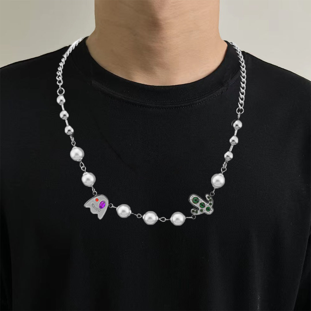 Fairy Palm Pearl Splicing Titanium Steel Pearl Chain