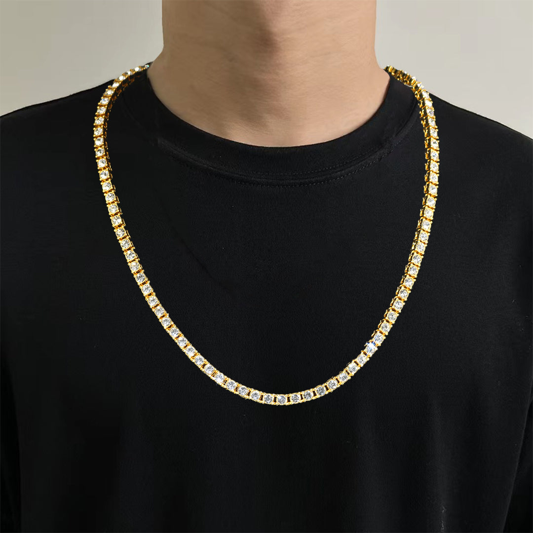Hip -hop Full Drill Single Row Tennis Chain