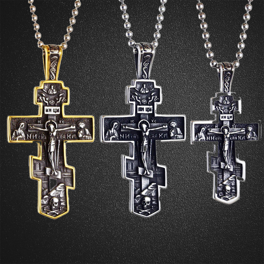 Retro Cross Pendant Necklace