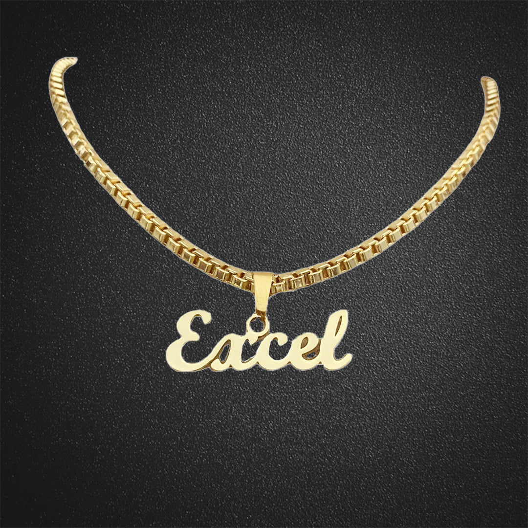 Retro Name Letters Pendant Necklace